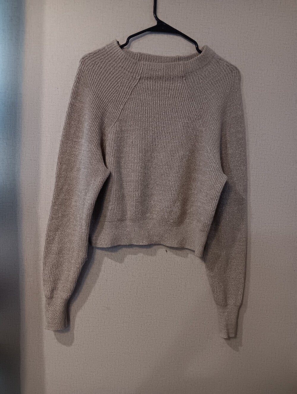 Free People Too Good Heathered Beige Knit Sweater XS